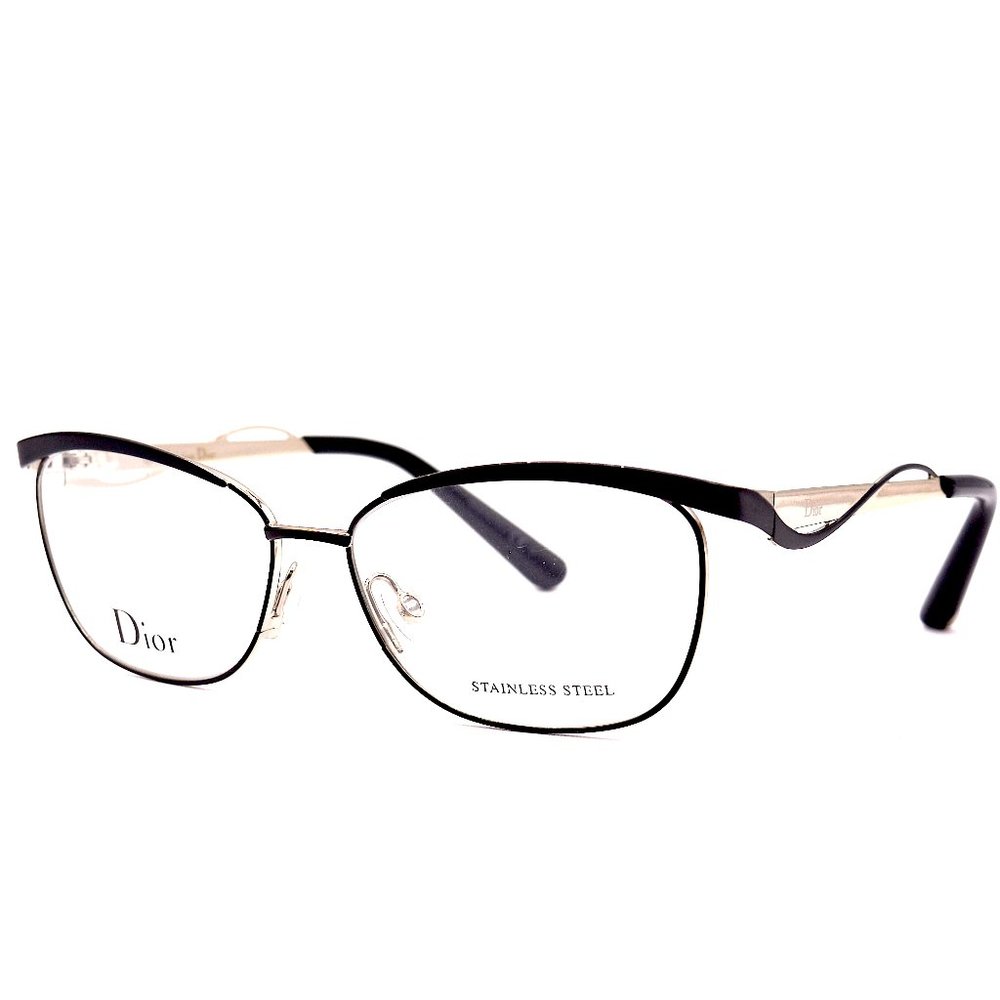 CHRISTIAN DIOR CD3783 0G8Q BLACK MATTE SILVER AUTHENTIC EYEGLASSES - Picture 6 of 8